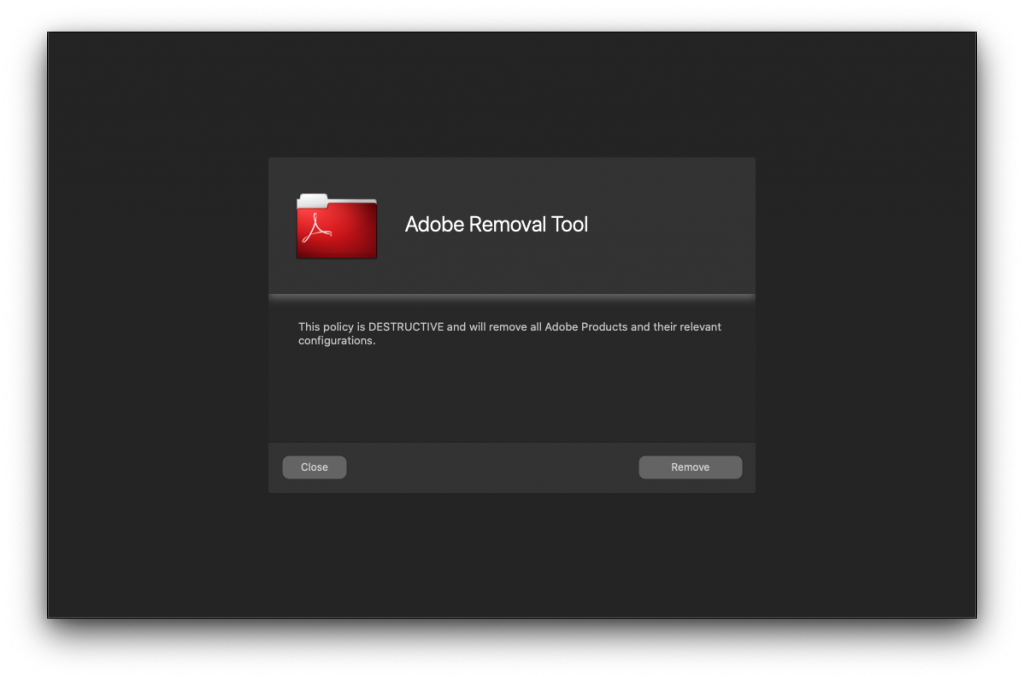 adobe acrobat uninstall tool